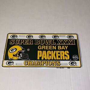 NFLP Green Bay Packers New Super Bowl XXXI Metal License Plate